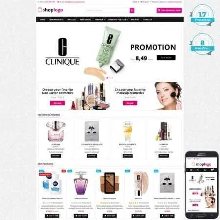 Szablon Prestashop - dla sklepu perfumy i kosmetyki | HelpGuru.eu