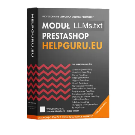 Moduł LLMs.txt Pro dla Prestashop 1.7.x , 8.x , 9.x | HelpGuru.eu