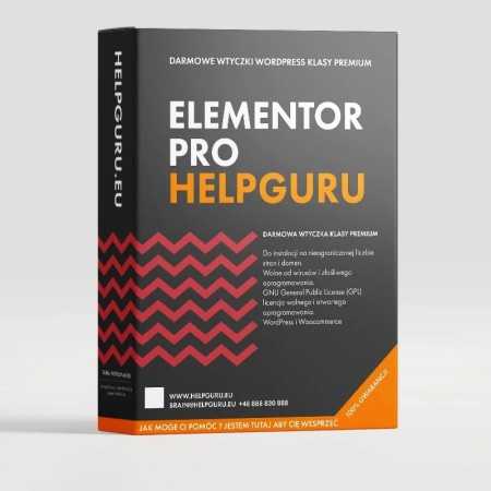 Elementor Pro - profesjonalne narzędzie do tworzenia stron - darmowa wtyczka WordPress klasy Premium | HelpGuru.eu