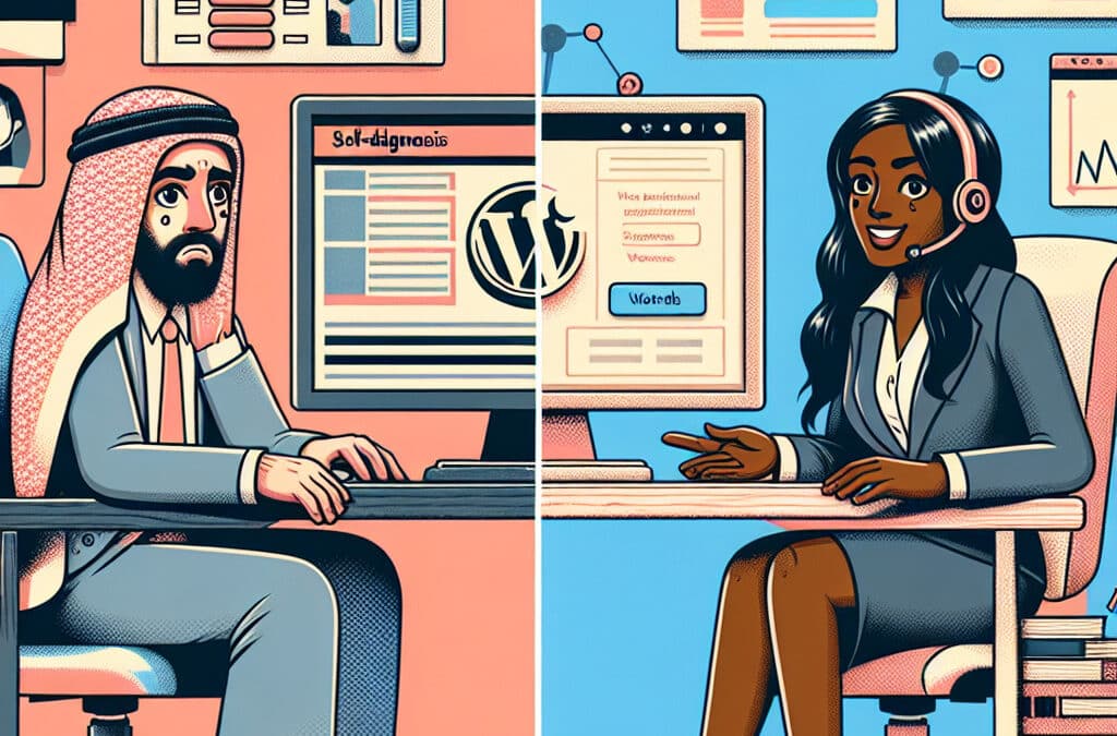 Samodzielna diagnostyka vs profesjonalna pomoc techniczna WordPress – kiedy dzwonić do HelpGuru.eu