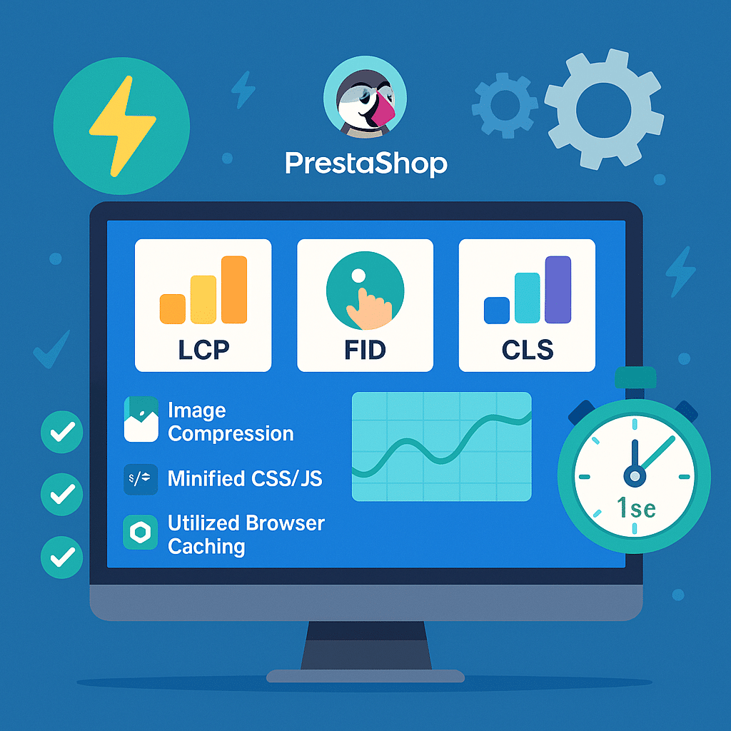 Jak zoptymalizować Core Web Vitals w PrestaShop 2026 poniżej 1 s