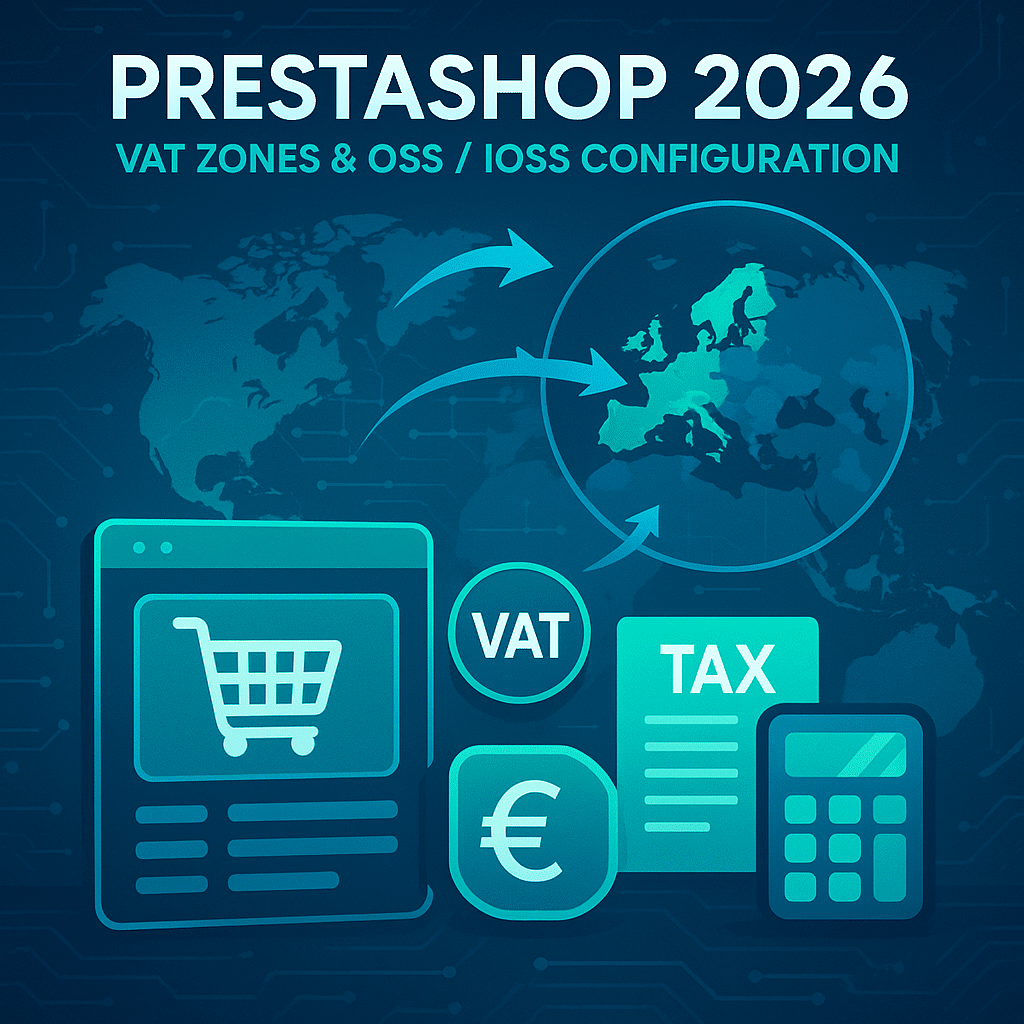 PrestaShop 2026 – konfiguracja stref VAT i OSS IOSS