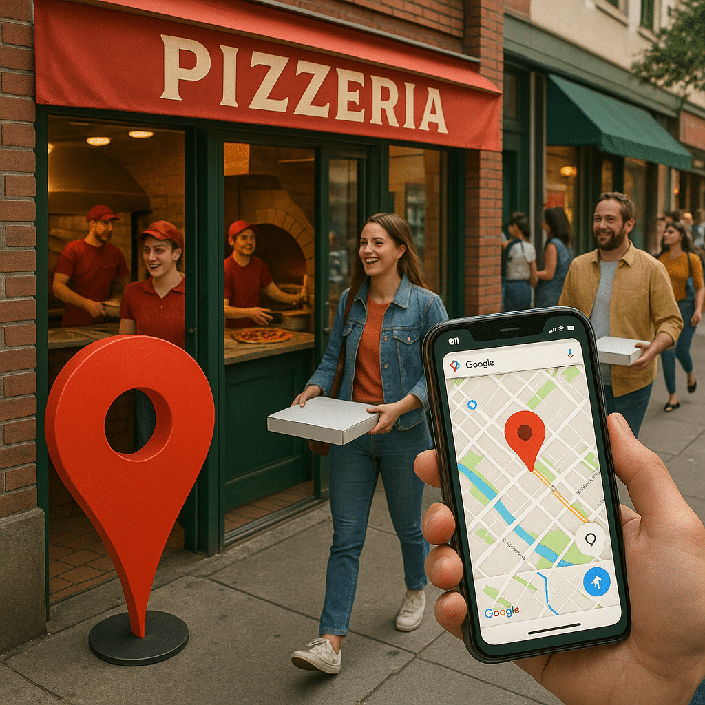 Case study wzrost sprzedazy pizzy dzieki mapom Google